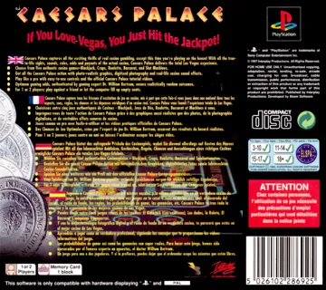 Caesars Palace (US) box cover back